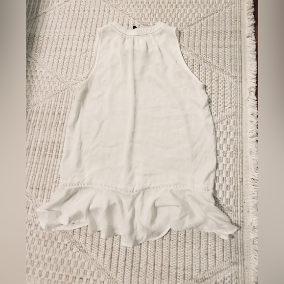 Joe's Jeans Ivory Sleeveless Ruffle Blouse - Picture 5 of 7